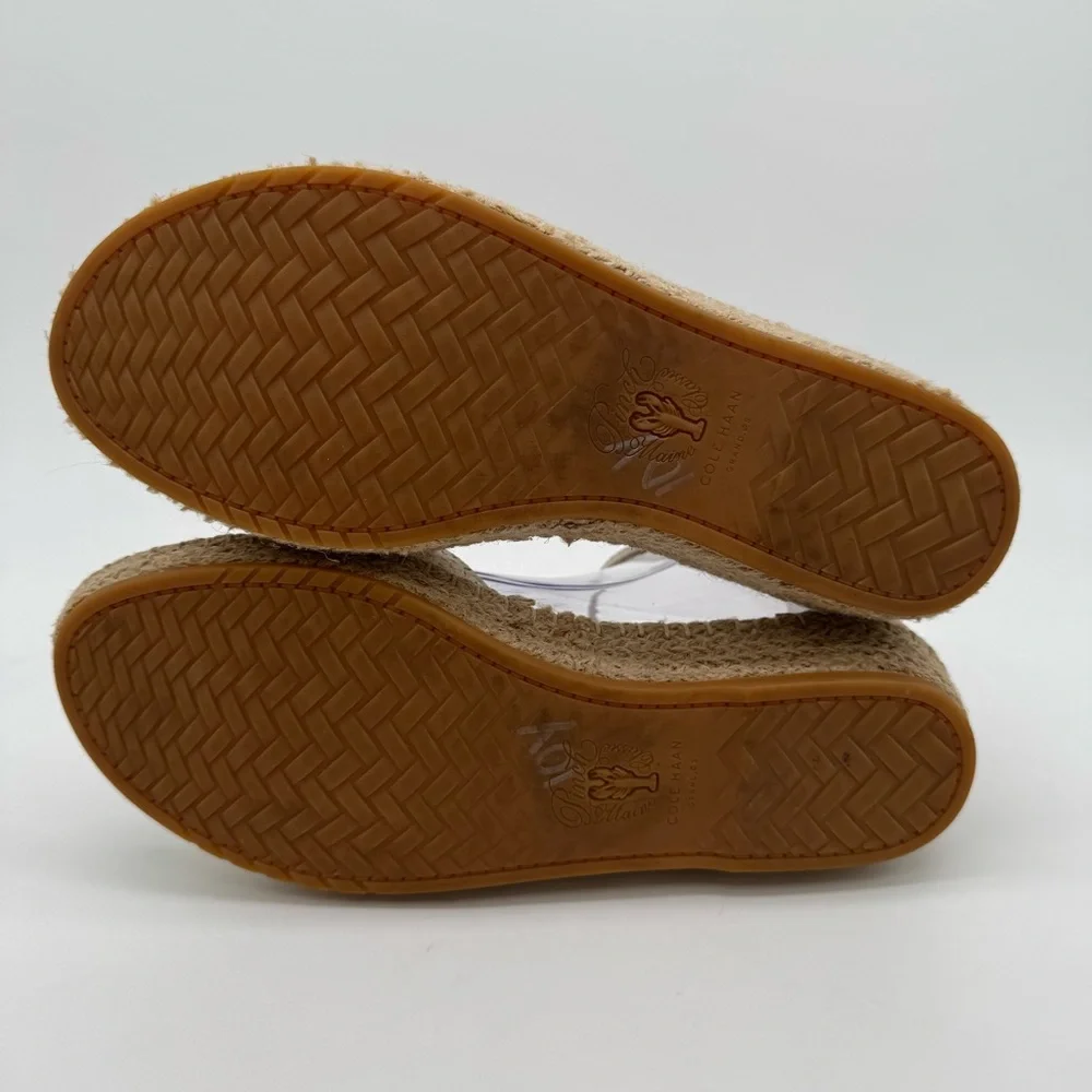 Cole Haan Espadrille White Gray Snake Sandal Size 7.5 B
